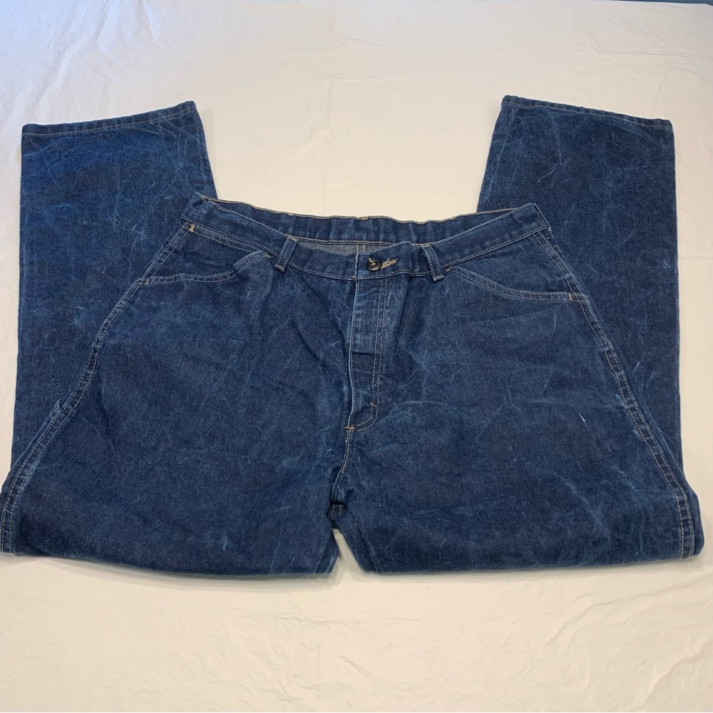 Bulwark FR Flame Resistant Dark Wash Denim Blue Carpenter Jeans Men’s 38x30